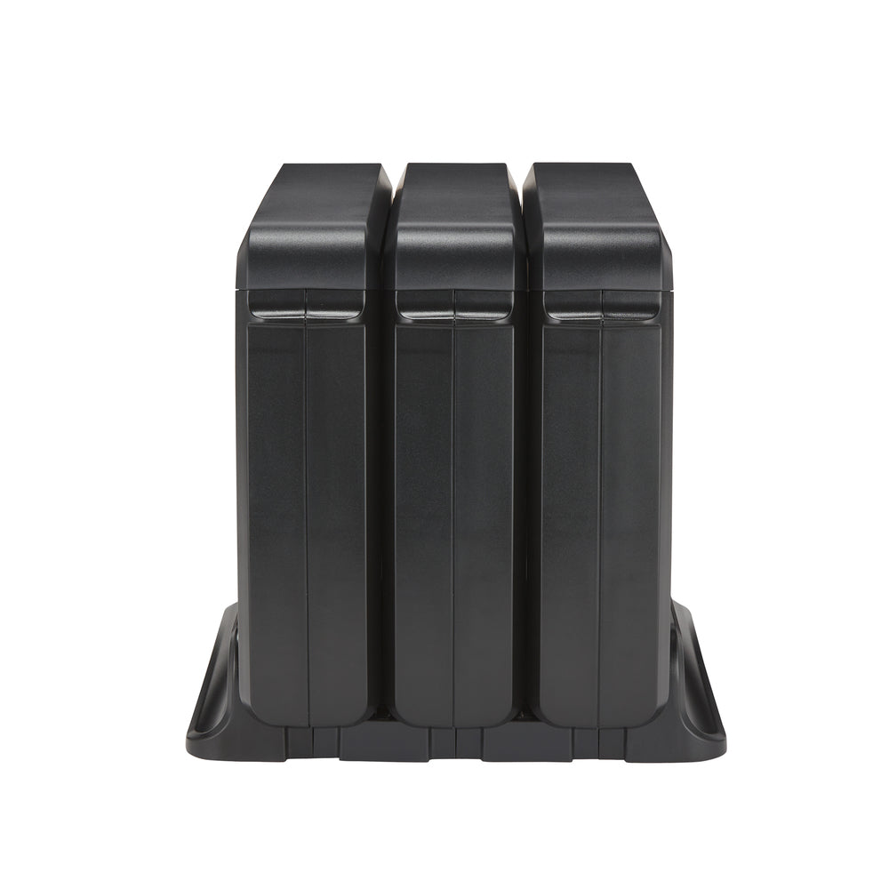 מתקן לסכום עטוף מסדרת DIXIE ULTRA® SMARTSTOCK® מבית GP PRO, אריזה משולשת, שחור, 1 כל אחד: מזלג, כף וסכין
