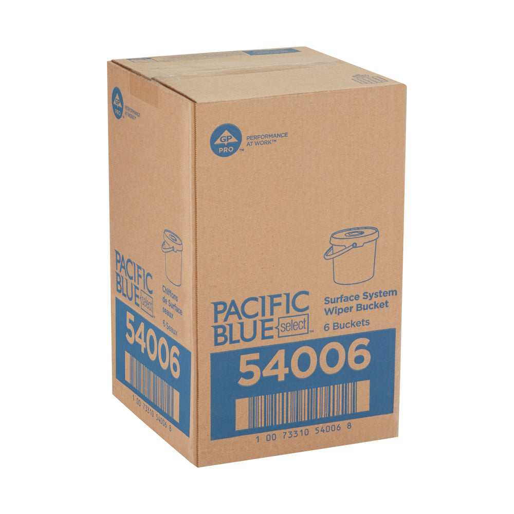דלי מערכת משטח PACIFIC BLUE BASIC™ מבית GP PRO (ג'ורג'יה פסיפיק), לבן, 6 דליים לכל מארז
