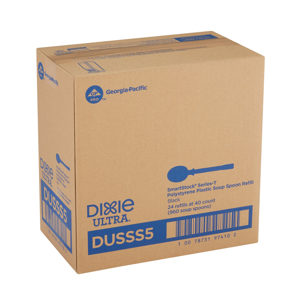 מילוי כף מרק מפלסטיק קשיח למתקן GP PRO DIXIE ULTRA® SMARTSTOCK®, SERIES-T, שחור, 960 כפות לכל מארז