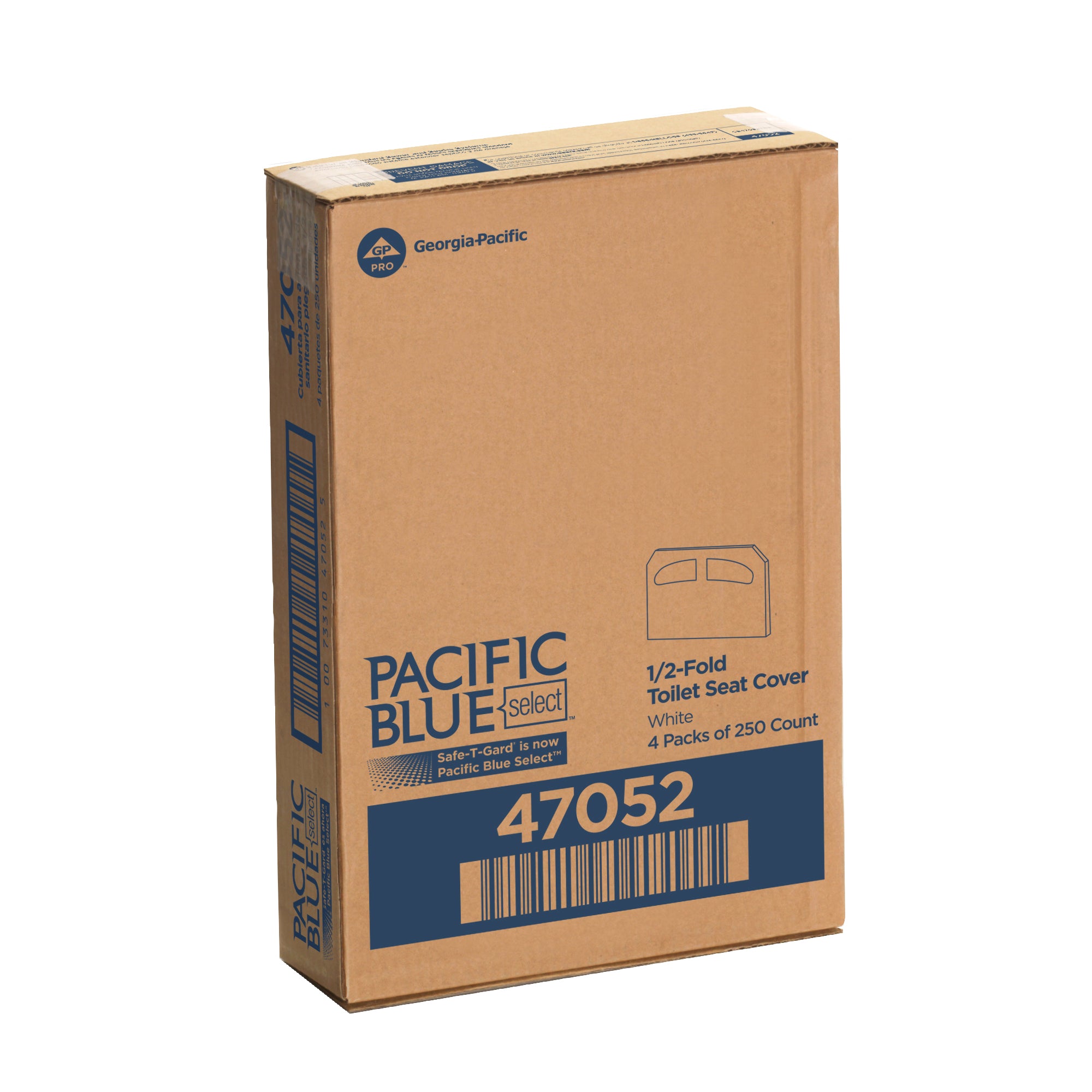 כיסוי מושב אסלה מתקפל ל- 1/2 PACIFIC BLUE SELECT® מבית GP PRO (ג'ורג'יה פסיפיק), לבן, 1,000 כיסויים לכל מארז