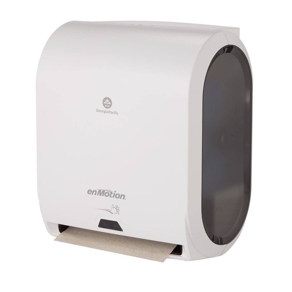 מתקן מגבות נייר אוטומטי ללא מגע 2 גלילים ENMOTION® 10 מבית GP PRO (ג'ורג'יה פסיפיק), לבן, מתקן אחד