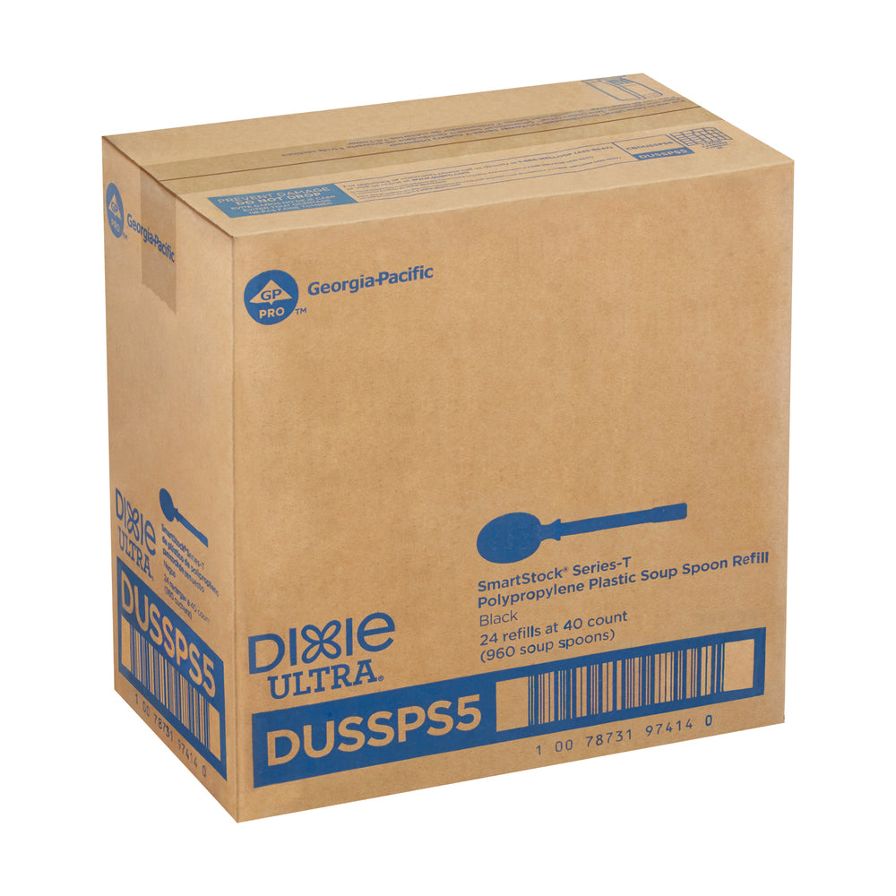 מילוי כף מרק מפוליפרופילן למתקן GP PRO DIXIE ULTRA® SMARTSTOCK®, SERIES-T, שחור, 960 כפות לכל מארז