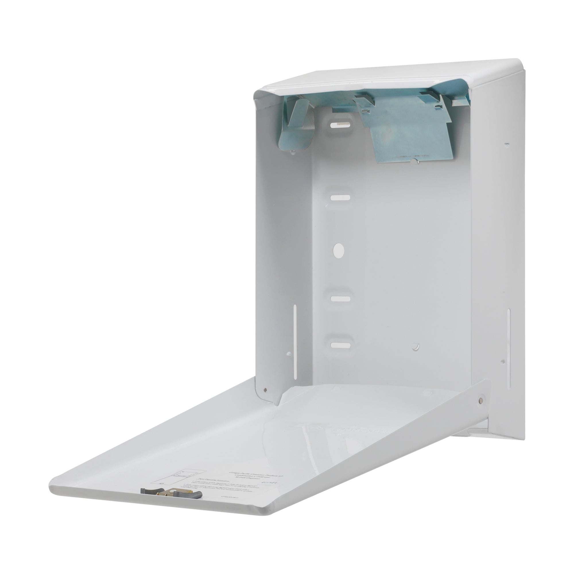 מתקן מגבות נייר C-FOLD/M-FOLD מאת GP PRO (ג'ורג'יה-פסיפיק), מתכת לבנה, מתקן אחד