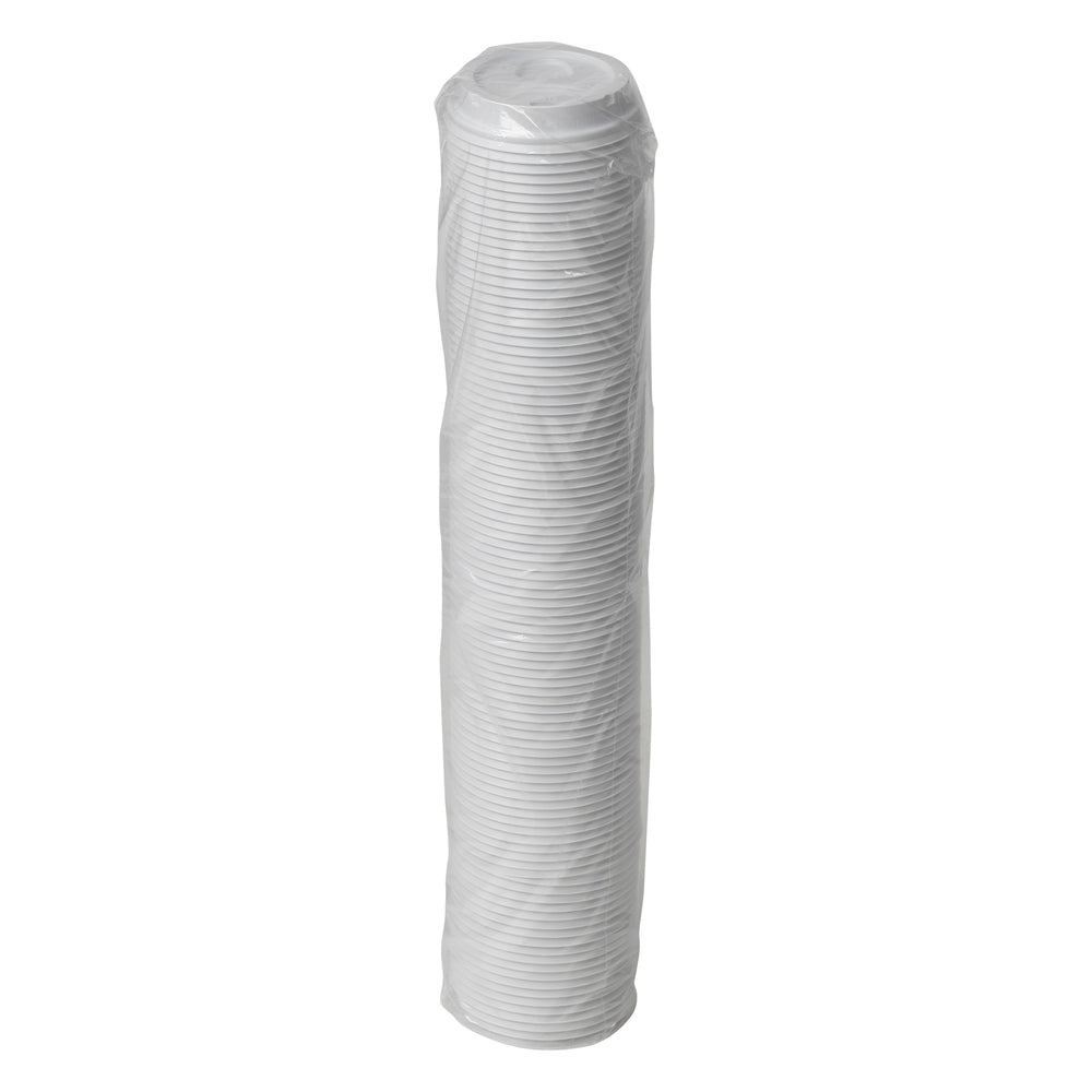 מכסי כוס חמה מפלסטיק DIXIE® DOME מבית GP PRO (ג'ורג'יה-פסיפיק), בינוניים, לבנים, 1,000 מכסים לכל מארז