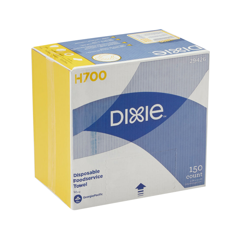 מגבות שירות מזון חד פעמיות DIXIE® H700 מאת GP PRO (ג'ורג'יה פסיפיק), לבן, 150 מגבות בקופסה