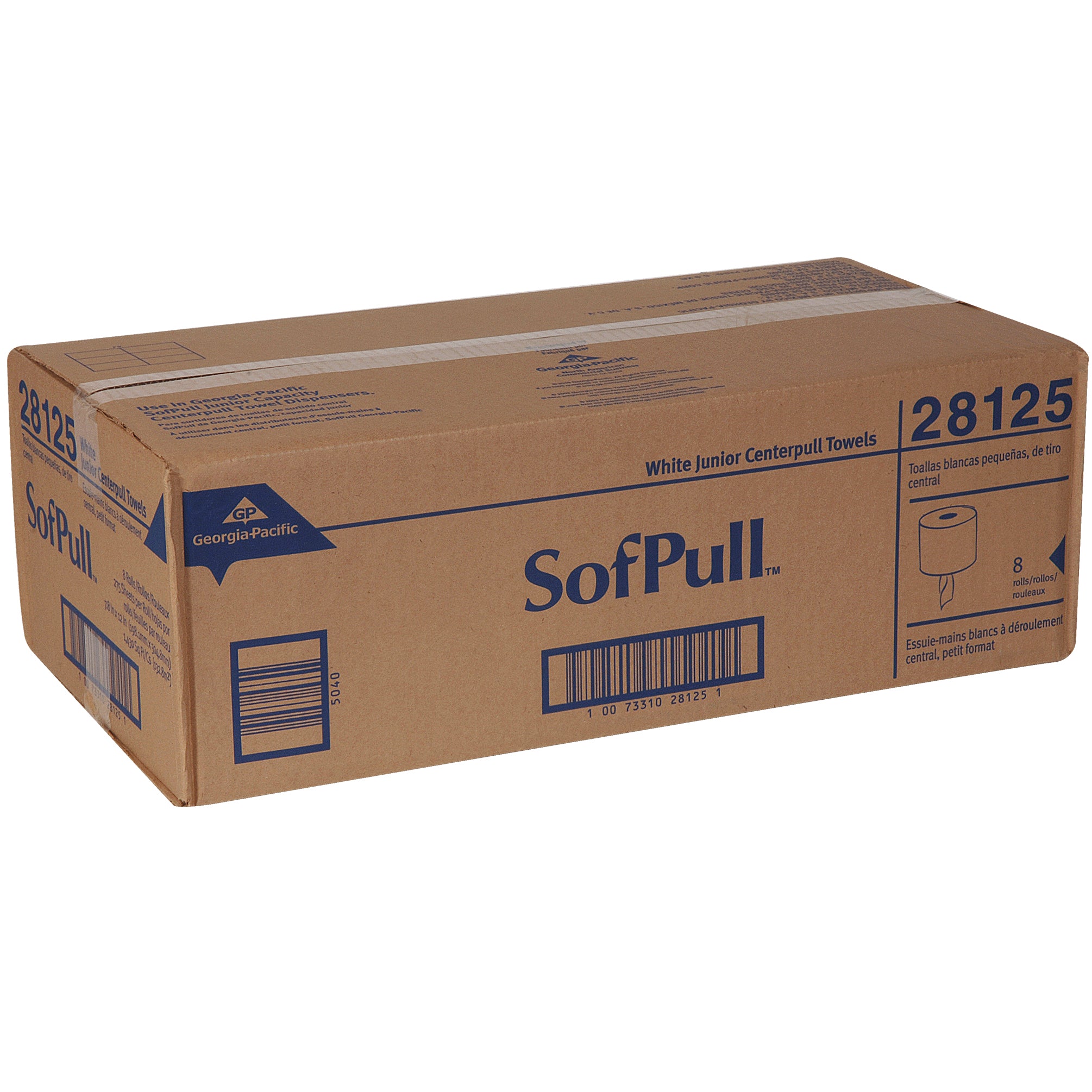 מגבות נייר SOFPULL® CENTERPULL ג'וניור מבית GP PRO (ג'ורג'יה פסיפיק), לבן, (8 גלילים של 84.58 מטרים סהכ 676.66 מטרים) 2,200 גליונות למארז