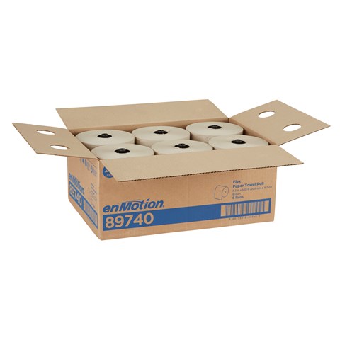 גלילי מגבות נייר ממוחזרים ENMOTION® FLEX מבית GP PRO (ג'ורג'יה פסיפיק), חום, (6 גלילים של 167.64 מטרים סהכ 1,005.84 מטרים)