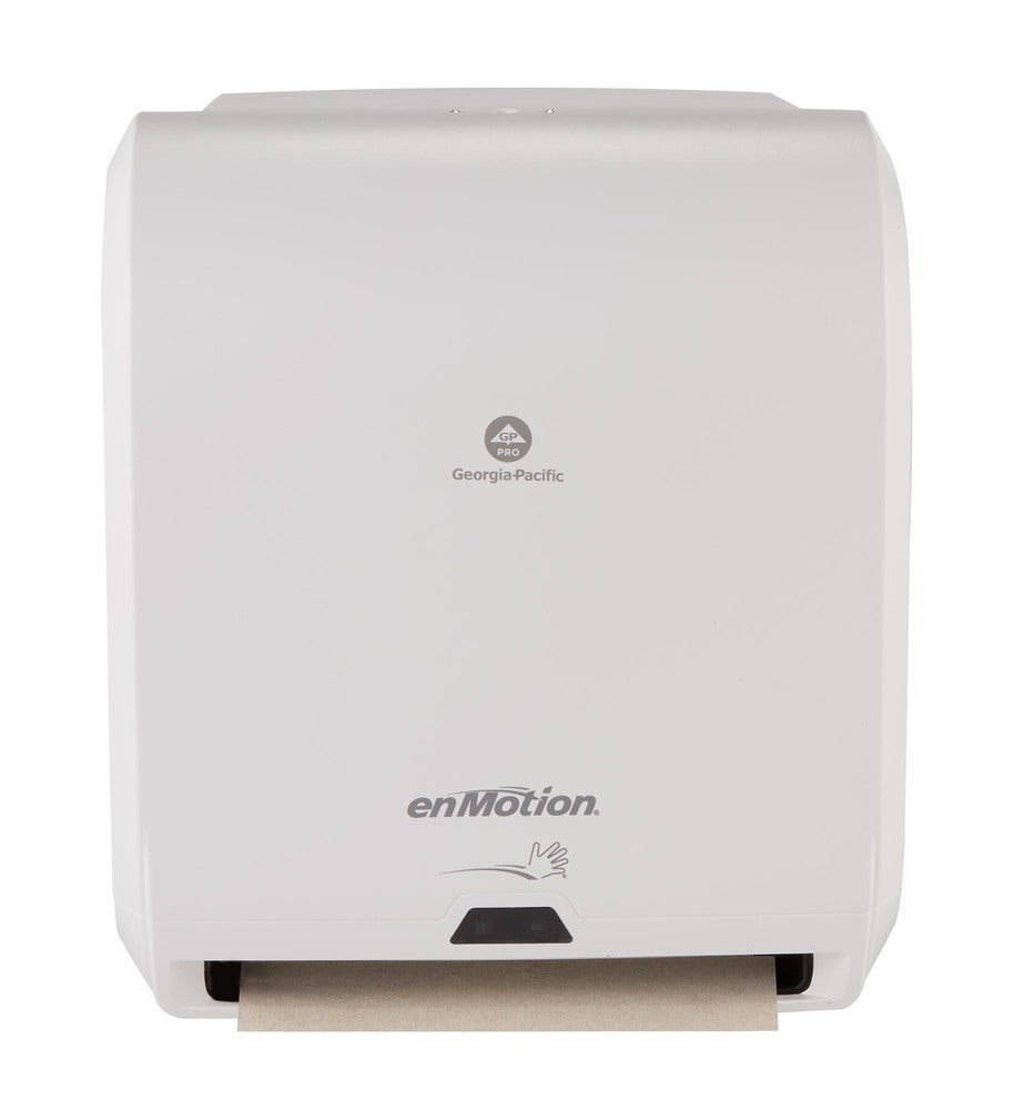 מתקן מגבות נייר אוטומטי ללא מגע 2 גלילים ENMOTION® 10 מבית GP PRO (ג'ורג'יה פסיפיק), לבן, מתקן אחד