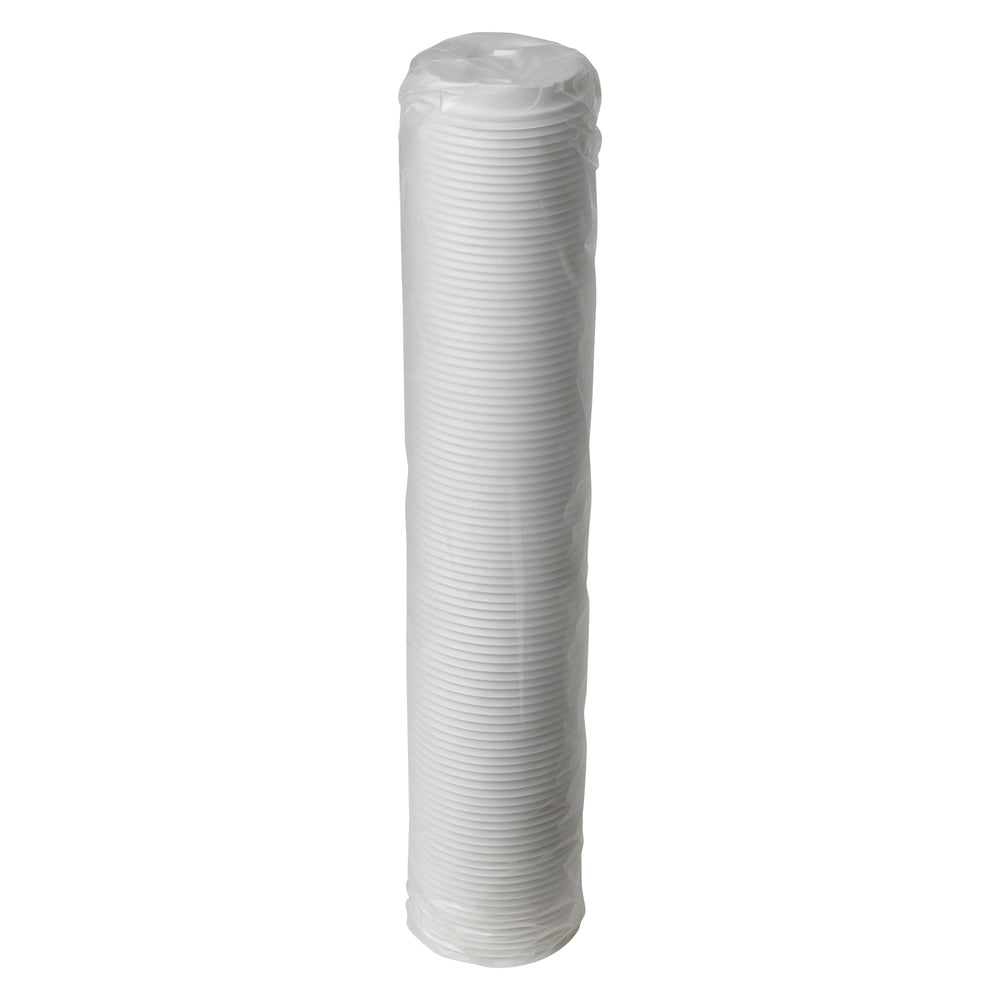 מכסים דיקסי® SMART TOP® הניתנים לסגירה חוזרת לכוסות חמות DIXIE® PERFECTTOUCH® בגודל 20 אונקיות ו-24 אונקיות מבית GP PRO, X-LARGE, לבן, 1,000 מכסים לכל מארז, (10 שרוולים של 100 מכסים סהכ 1000 מכסים)