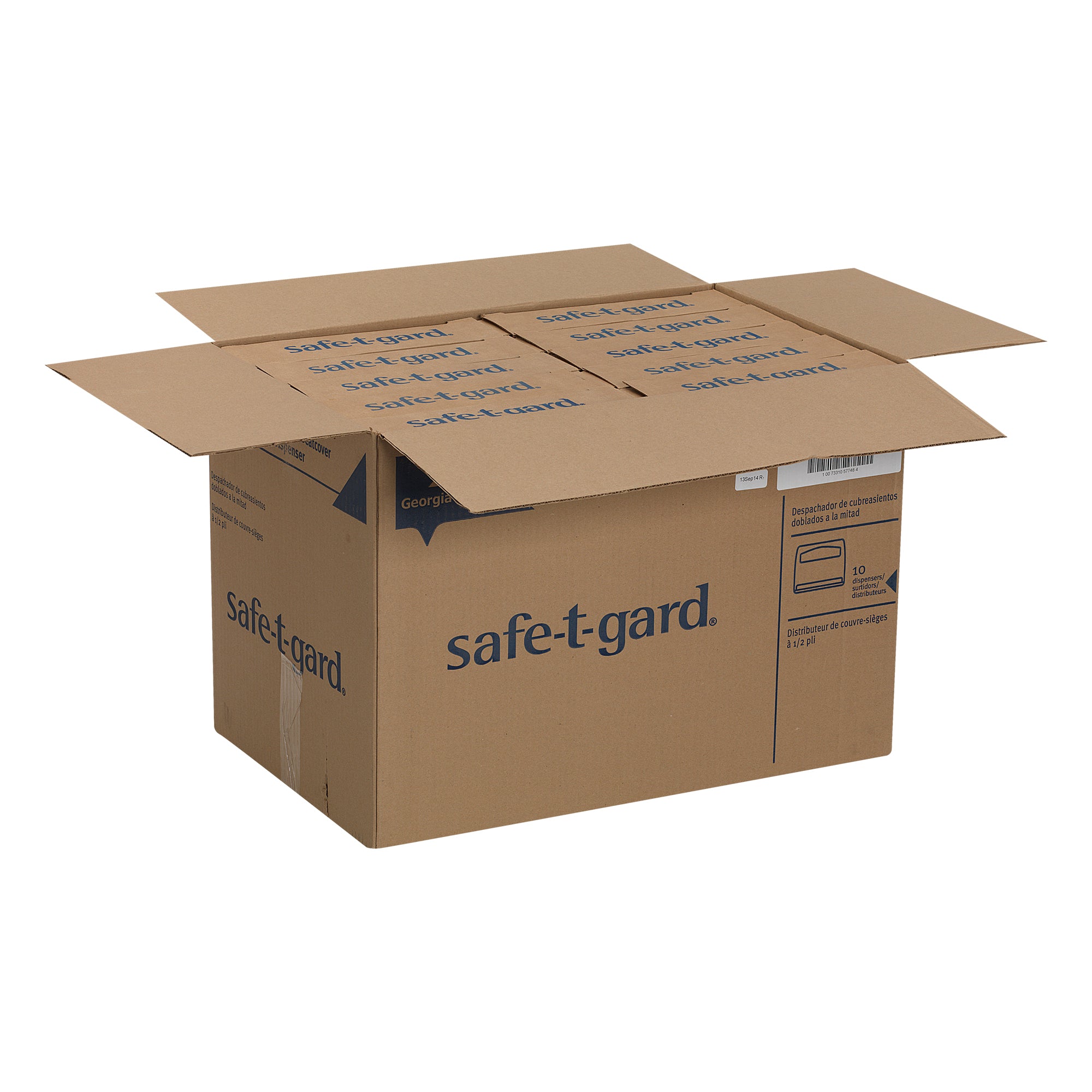 מתקן כיסוי מושב אסלה מתקפל ל- 1/2 של SAFE-T-GARD® מאת GP PRO (ג'ורג'יה פסיפיק), שחור, מתקן אחד