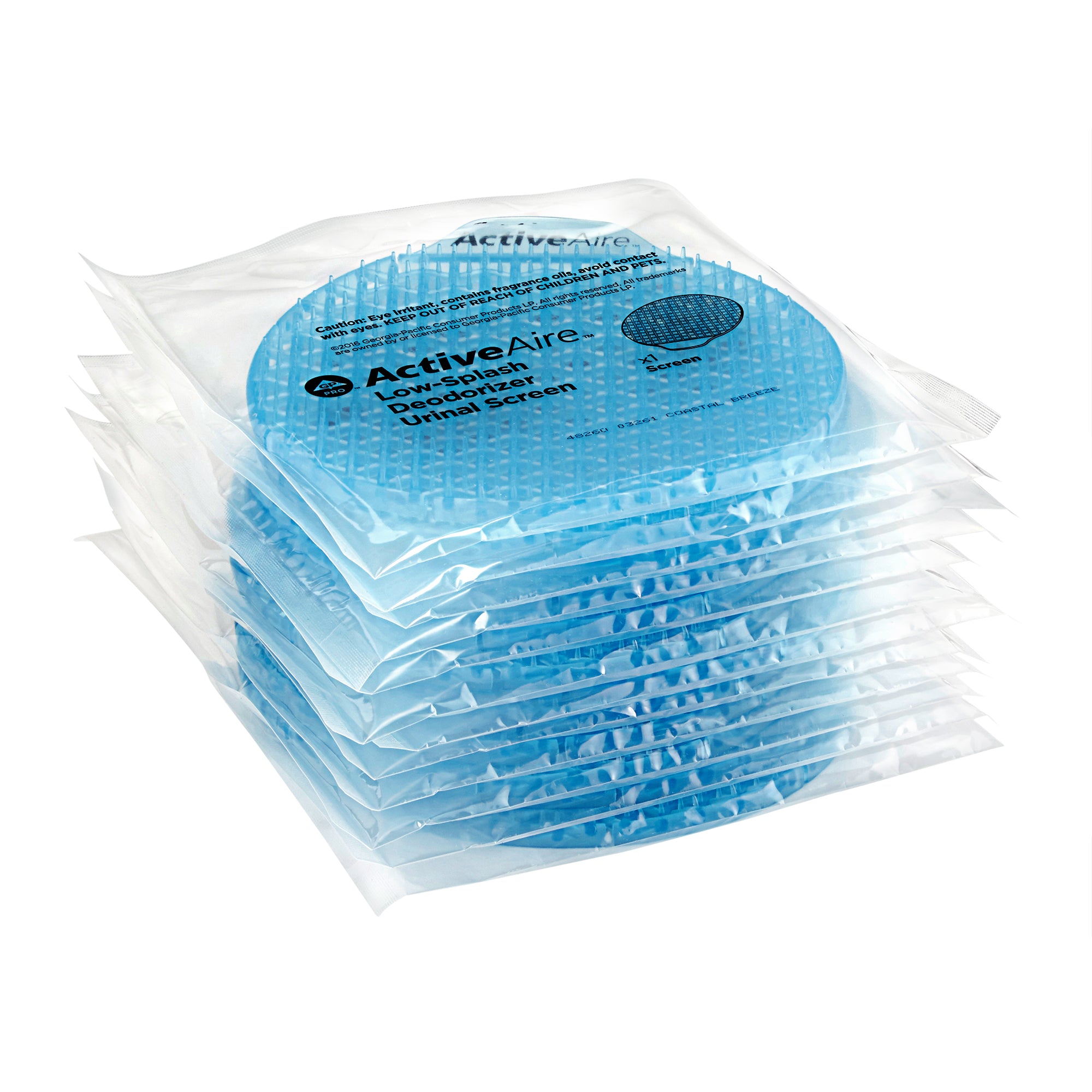 מסכי שתן מסיר ריח פרימיום מסוג ACTIVEAIRE® מבית GP PRO (ג'ורג'יה פסיפיק), רוח חוף, 12 מסכים לכל מארז