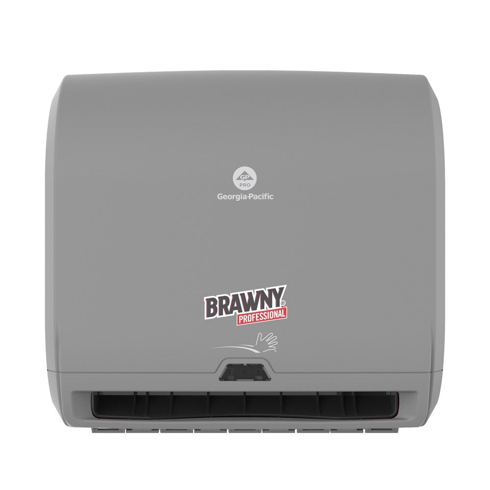 מתקן מגבות אוטומטי מקצועי BRAWNY™ מבית GP PRO (ג'ורג'יה פסיפיק), אפור, מתקן אחד