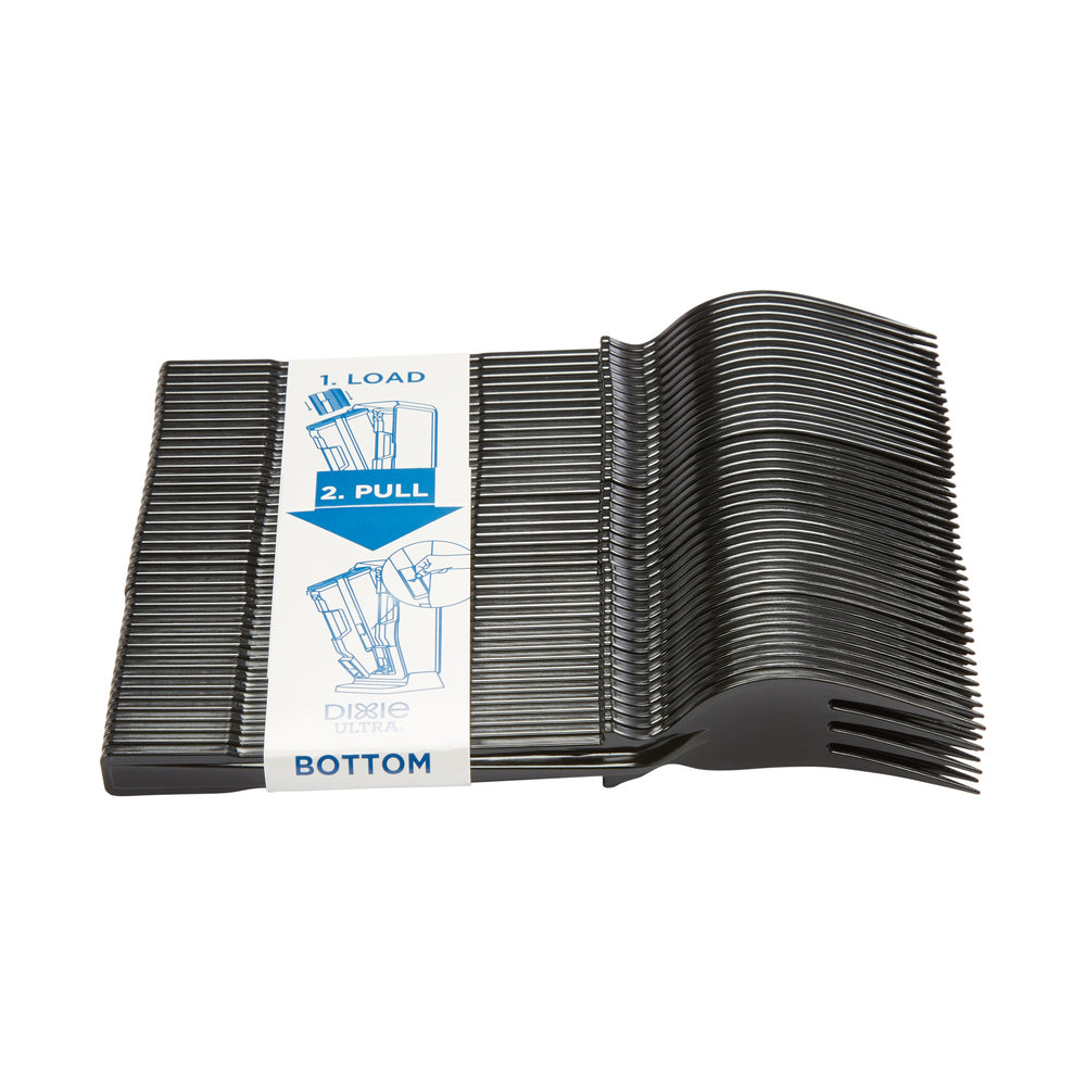 מילוי מזלג פלסטיק מפלסטיק קשיח למתקן GP PRO DIXIE ULTRA® SMARTSTOCK® SERIES-T, שחור, (24 מארזים של 40 חתיכות סהכ 960 חתיכות)