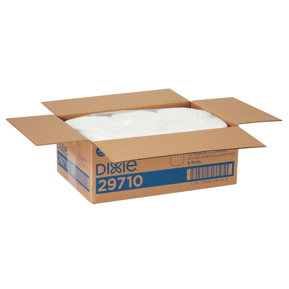 מילוי מערכת משטחי מזון חד פעמי DIXIE® QUAT מבית GP PRO (ג'ורג'יה פסיפיק), לבן, (6 גלילים של 164.59 מטרים סהכ 987.55 מטרים) 810 מגבות למארז