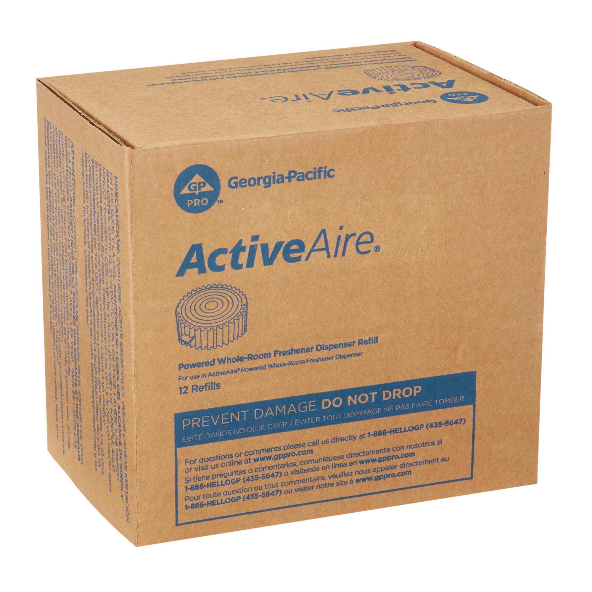 מילוי מתקן מטהר לחדר שלם מהמותג ACTIVEAIRE® מבית GP PRO (ג'ורג'יה פסיפיק), מנגו סאנסקייפ, 12 מחסניות לכל מארז