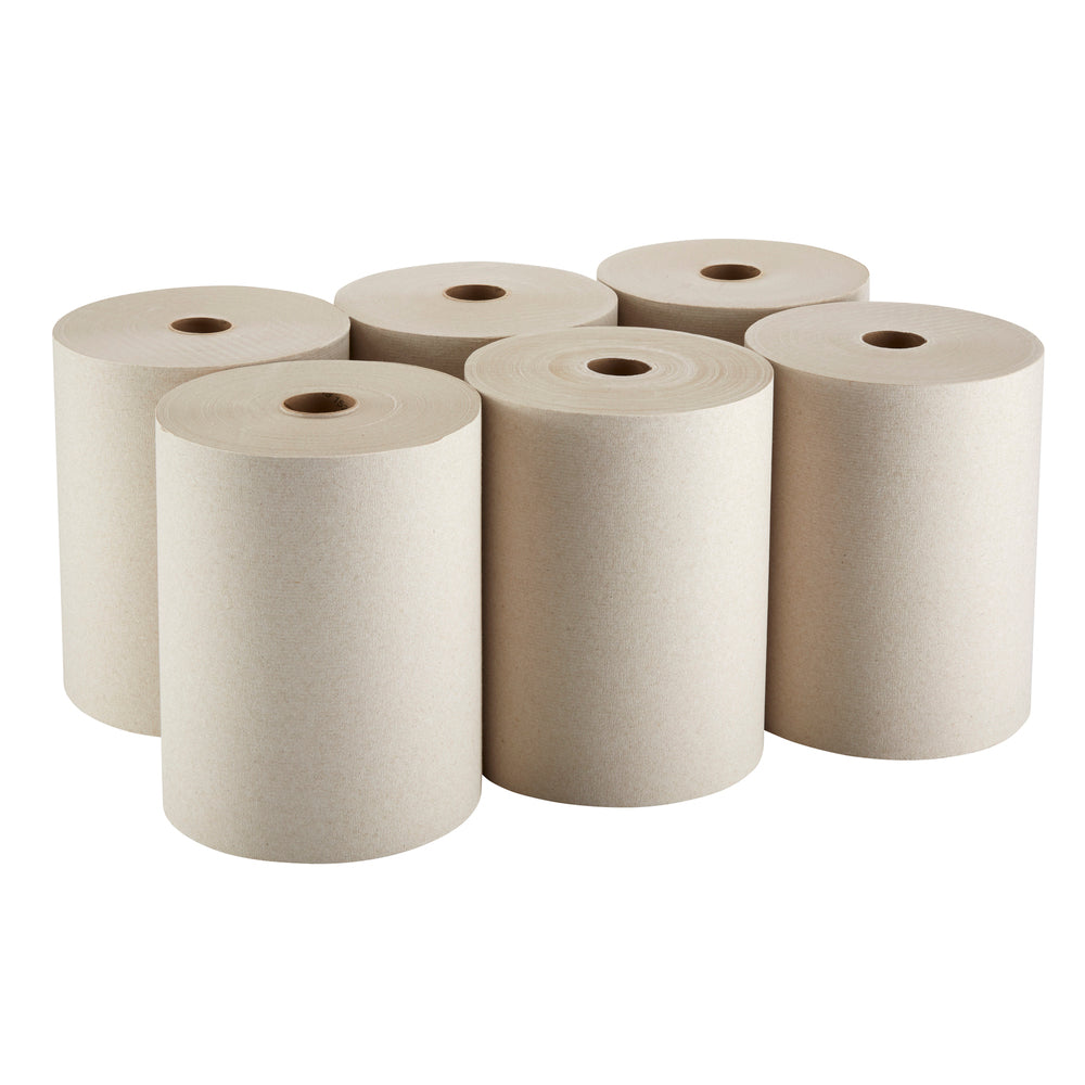 גלילי מגבות נייר ממוחזרים ENMOTION® 10 מבית GP PRO (ג'ורג'יה פסיפיק), חום, (6 גלילים של 243.84 מטרים סהכ 1,463.04 מטרים)