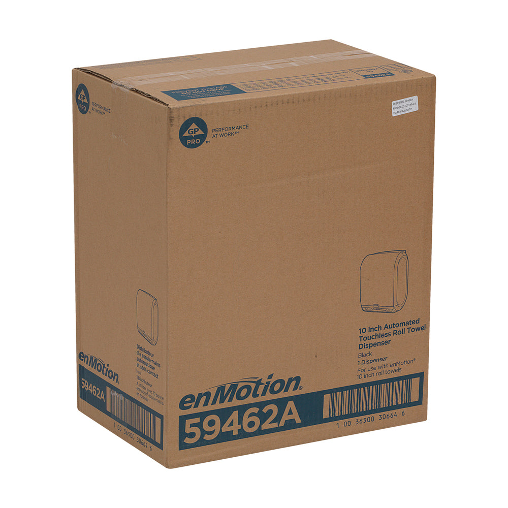 מתקן מגבות נייר אוטומטי ללא מגע 2 גלילים ENMOTION® 10 מבית GP PRO (ג'ורג'יה פסיפיק), שחור, מתקן אחד