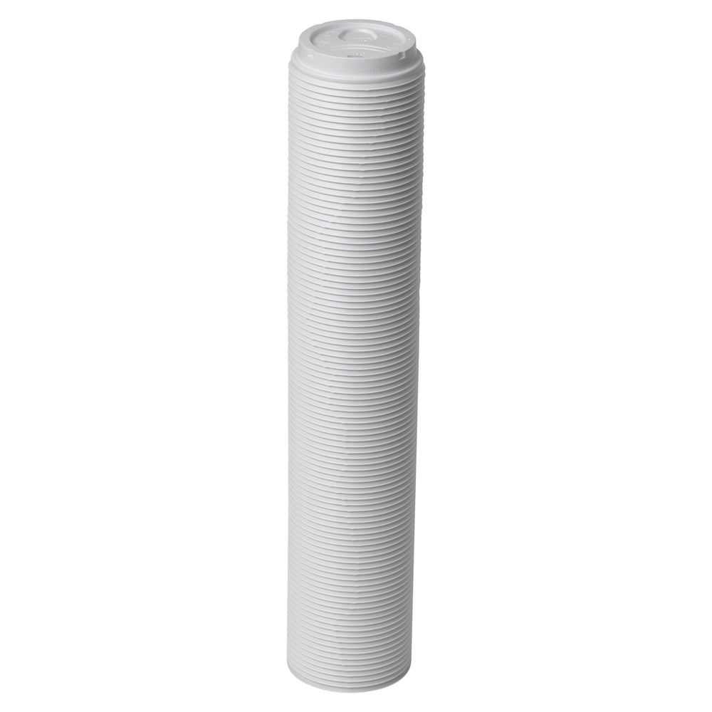 מכסי כוס חמה מפלסטיק DIXIE® DOME מבית GP PRO (ג'ורג'יה-פסיפיק), בינוניים, לבנים, 1,000 מכסים לכל מארז