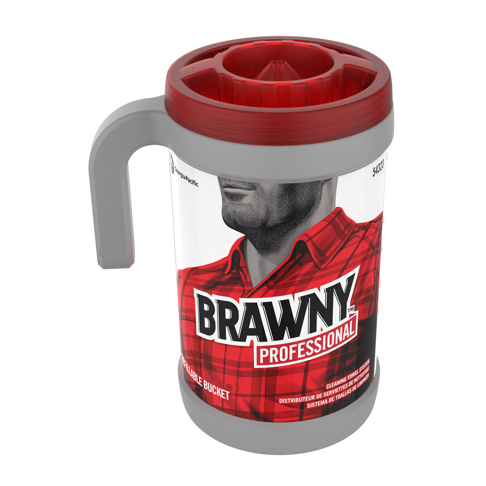 מערכת מגבות ניקוי מקצועית BRAWNY® מבית GP PRO (ג'ורג'יה פסיפיק), אפור, 2 דליים לכל מארז