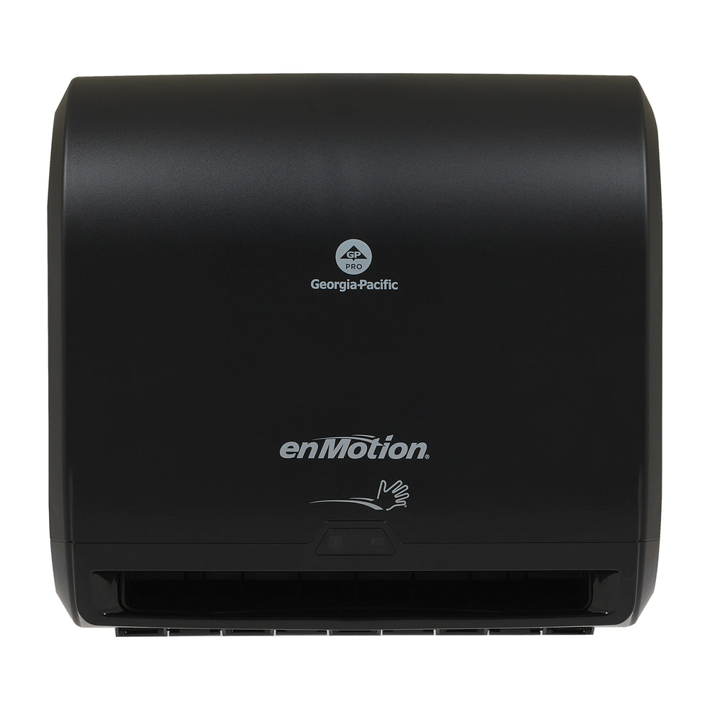 מתקן מגבות נייר אוטומטי ללא מגע עם גליל אחד ENMOTION® IMPULS® 10 מבית GP PRO (ג'ורג'יה פסיפיק), שחור, מתקן אחד