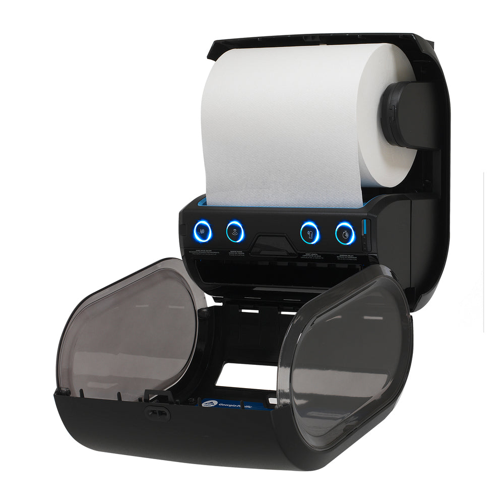 מתקן מגבות נייר אוטומטי ללא מגע ENMOTION® FLEX MINI מאת GP PRO (ג'ורג'יה פסיפיק), שחור, מתקן אחד