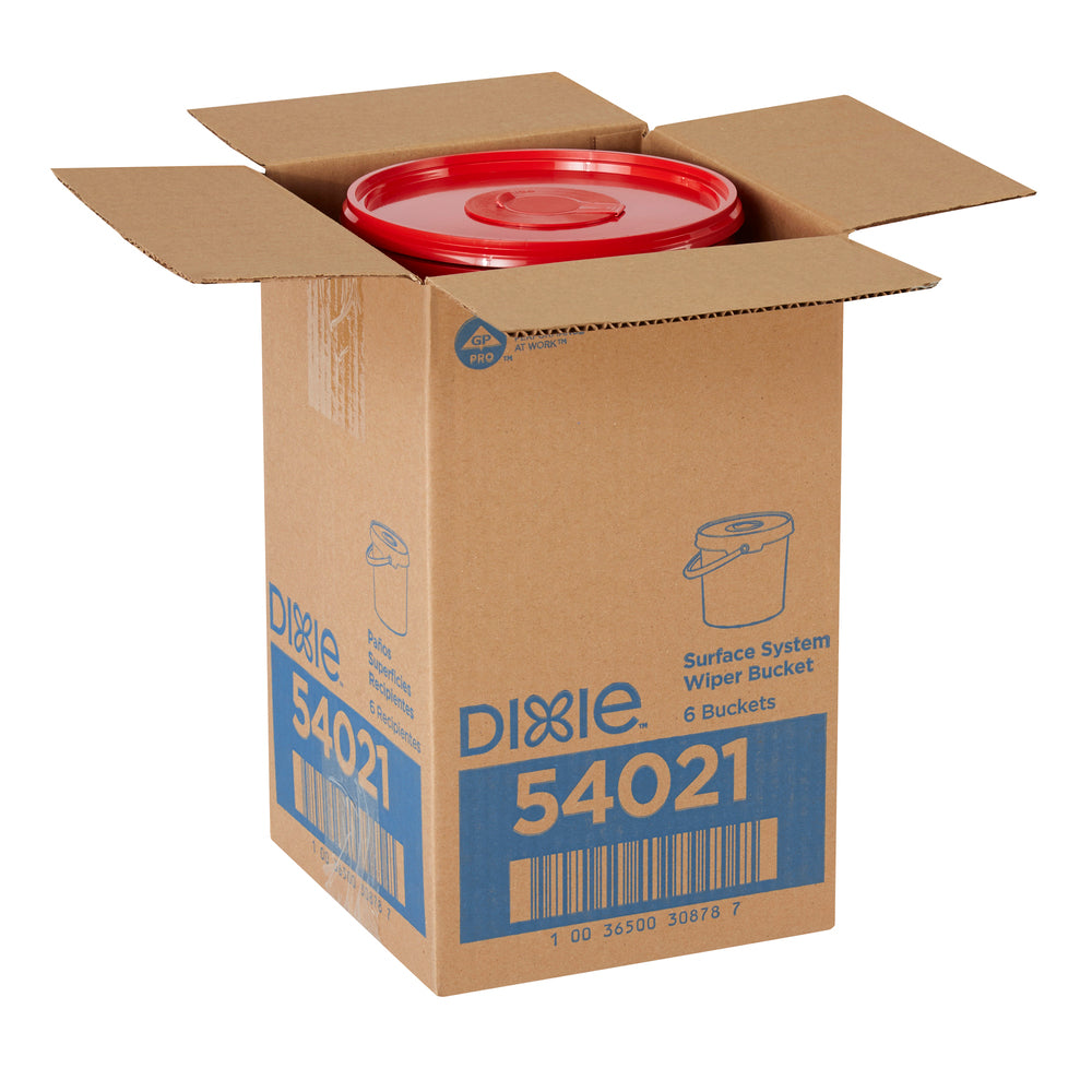 דלי מגבים למערכת שירותי מזון DIXIE™ מבית GP PRO (ג'ורג'יה-פסיפיק), אדום, 6 דליים לכל מארז