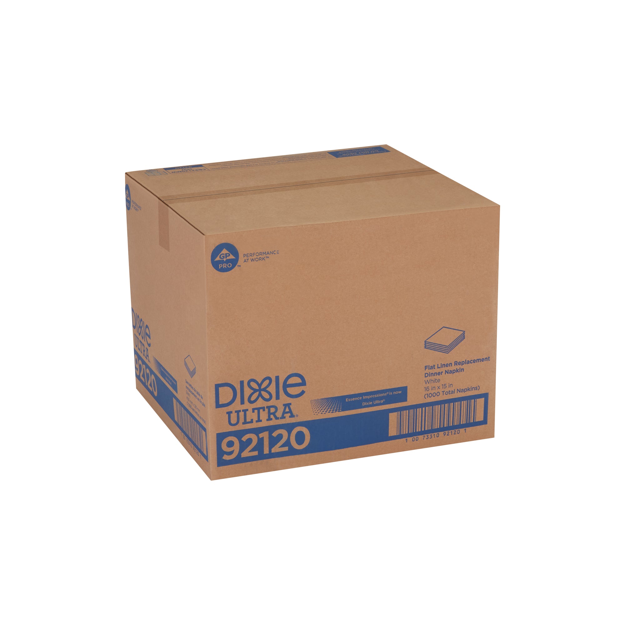 מפית ארוחת ערב תחליף למפיות פשתן DIXIE ULTRA® מבית GP PRO (ג'ורג'יה פסיפיק), 16 ˟ 15 אינץ', לבן, 1000 מפיות למארז