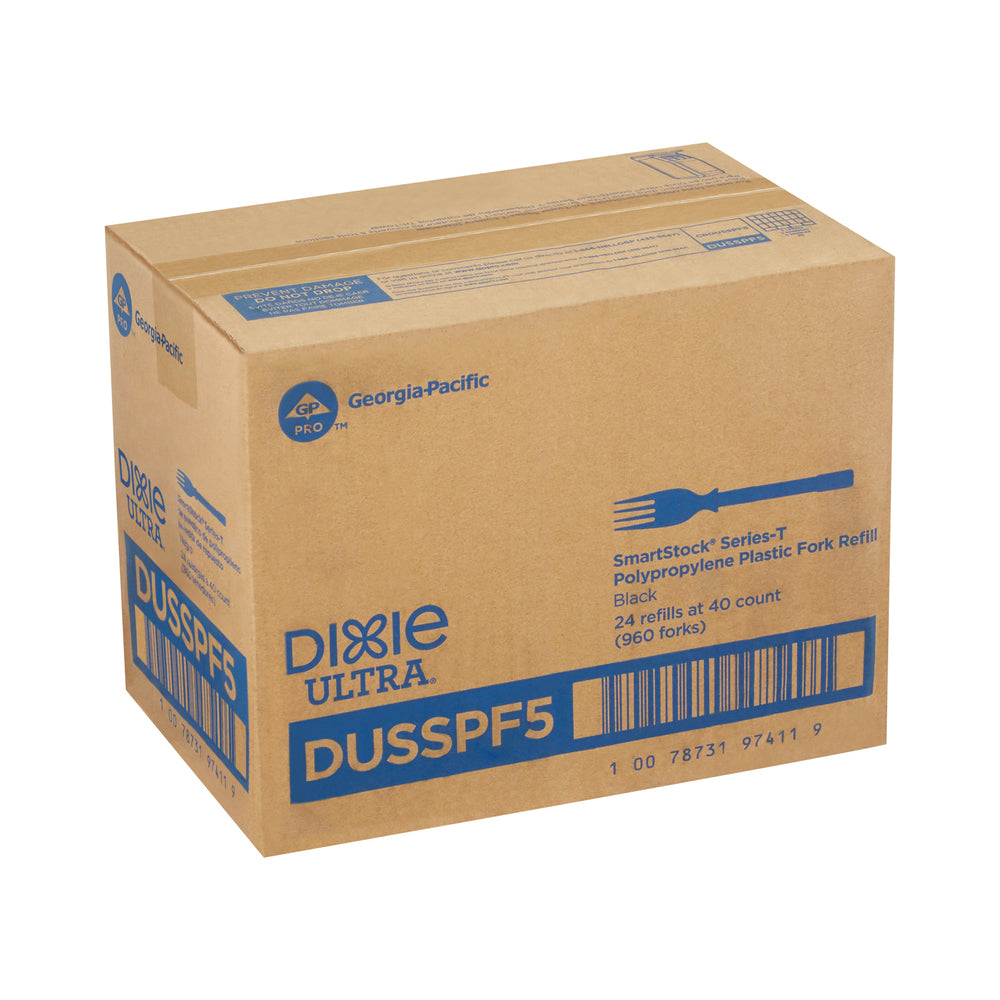 מילוי מזלג מפוליפרופילן למתקן GP PRO DIXIE ULTRA® SMARTSTOCK® SERIES-T, שחור, 960 מזלגות לכל מארז