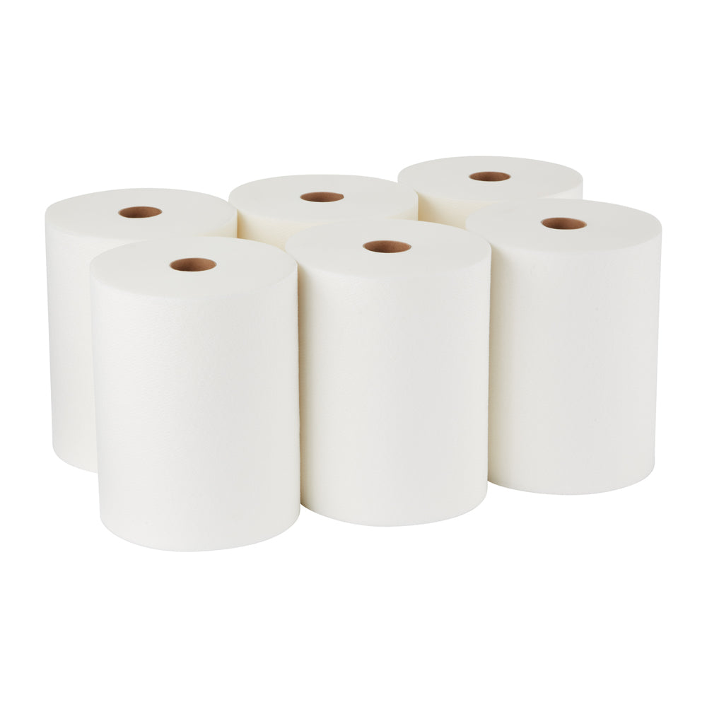 מילוי מגבות חד פעמיות של BRAWNY® PROFESSIONAL A300 מבית GP PRO (ג'ורג'יה פסיפיק), לבן, (6 גלילים של 67.06 מטרים סהכ 402.34 מטרים)