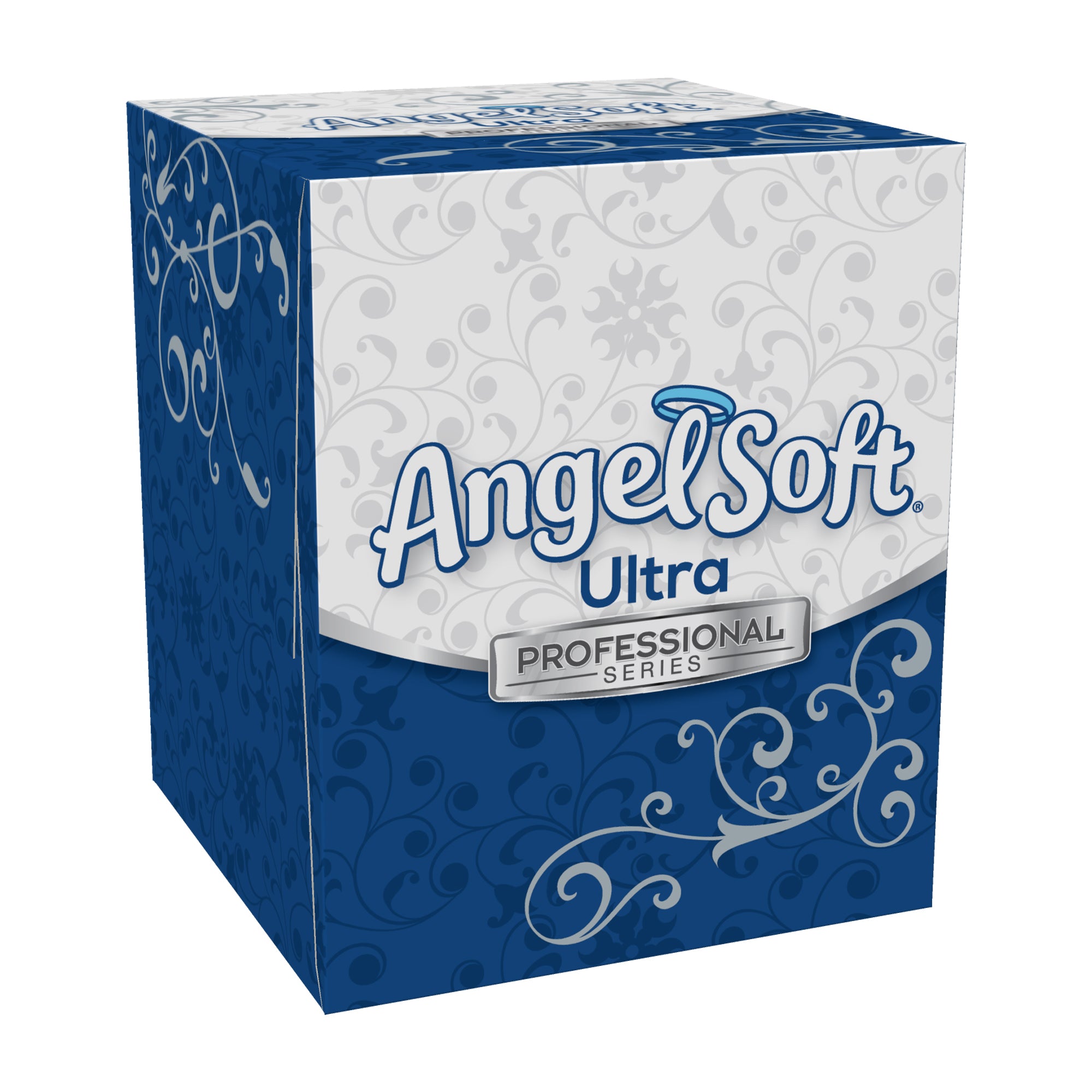 רקמת פנים מהסדרה המקצועית של ®Angel Soft Professional דו-שכבתית מאת GP PRO (ג'ורג'יה פסיפיק), קופסת קוביות, (10 קופסאות של 96 גליונות סהכ 960 גליונות)