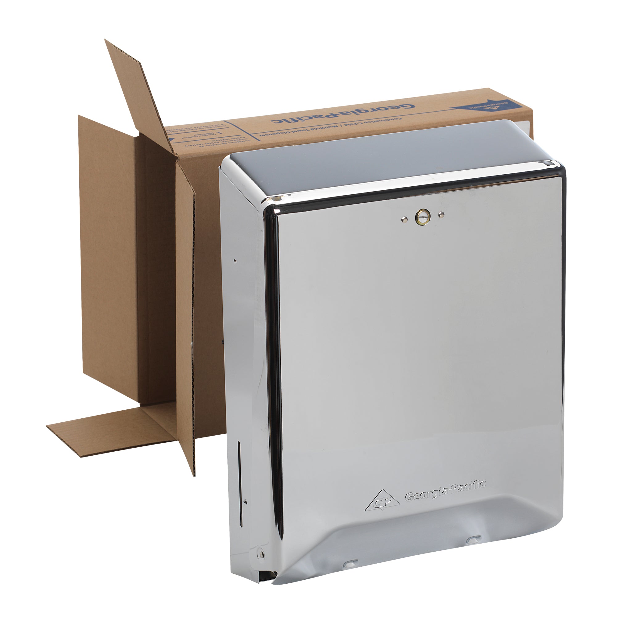 מתקן מגבות נייר C-FOLD/M-FOLD מאת GP PRO (ג'ורג'יה-פסיפיק), כרום, מתקן אחד