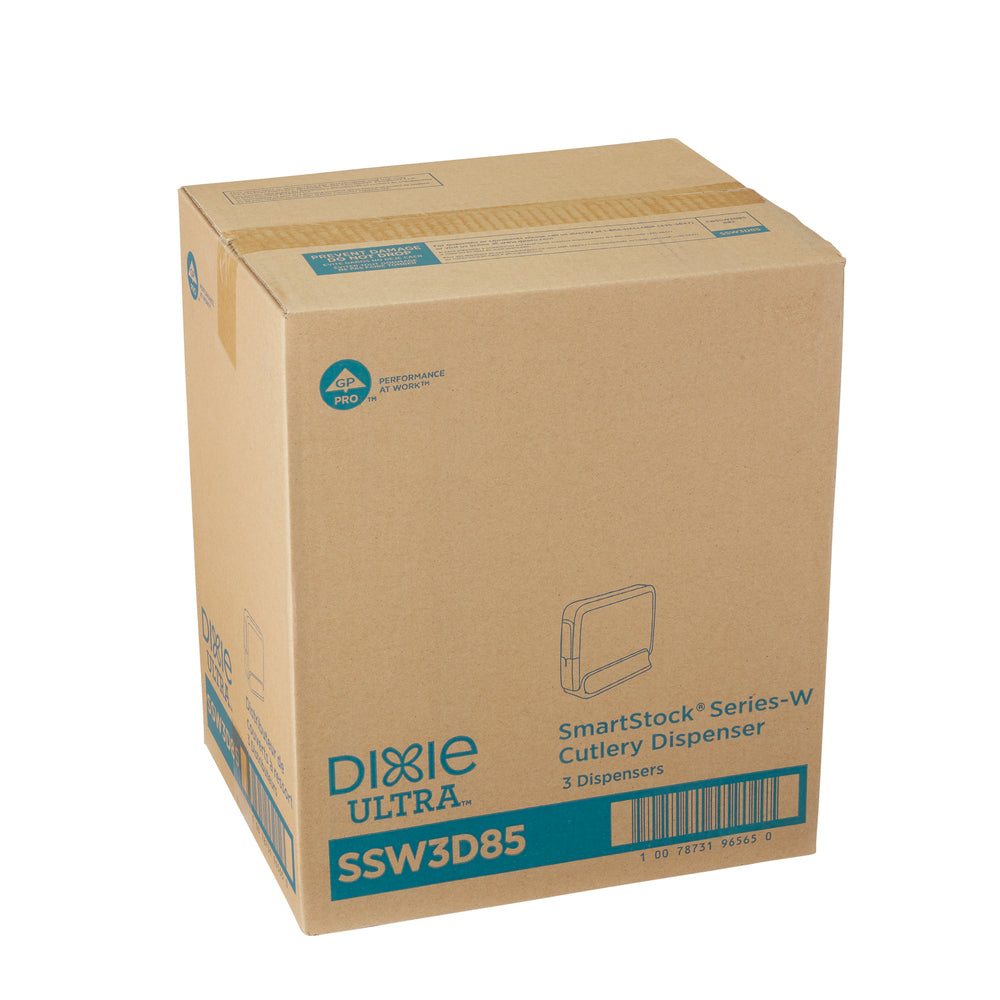 מתקן לסכום עטוף מסדרת DIXIE ULTRA® SMARTSTOCK® מבית GP PRO, אריזה משולשת, שחור, 1 כל אחד: מזלג, כף וסכין