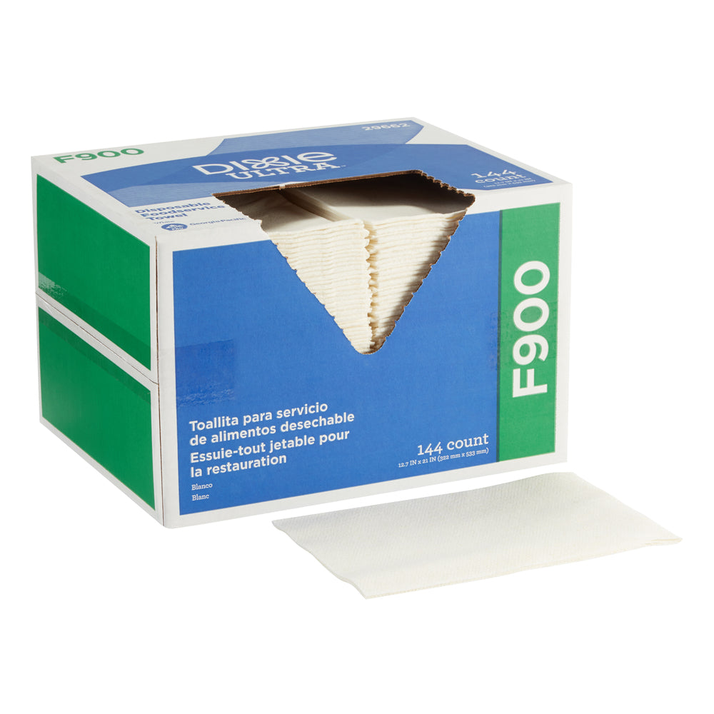 מגבות שירות מזון חד פעמיות DIXIE ULTRA® F900 מאת GP PRO (ג'ורג'יה פסיפיק), לבן, 144 מגבות בקופסה