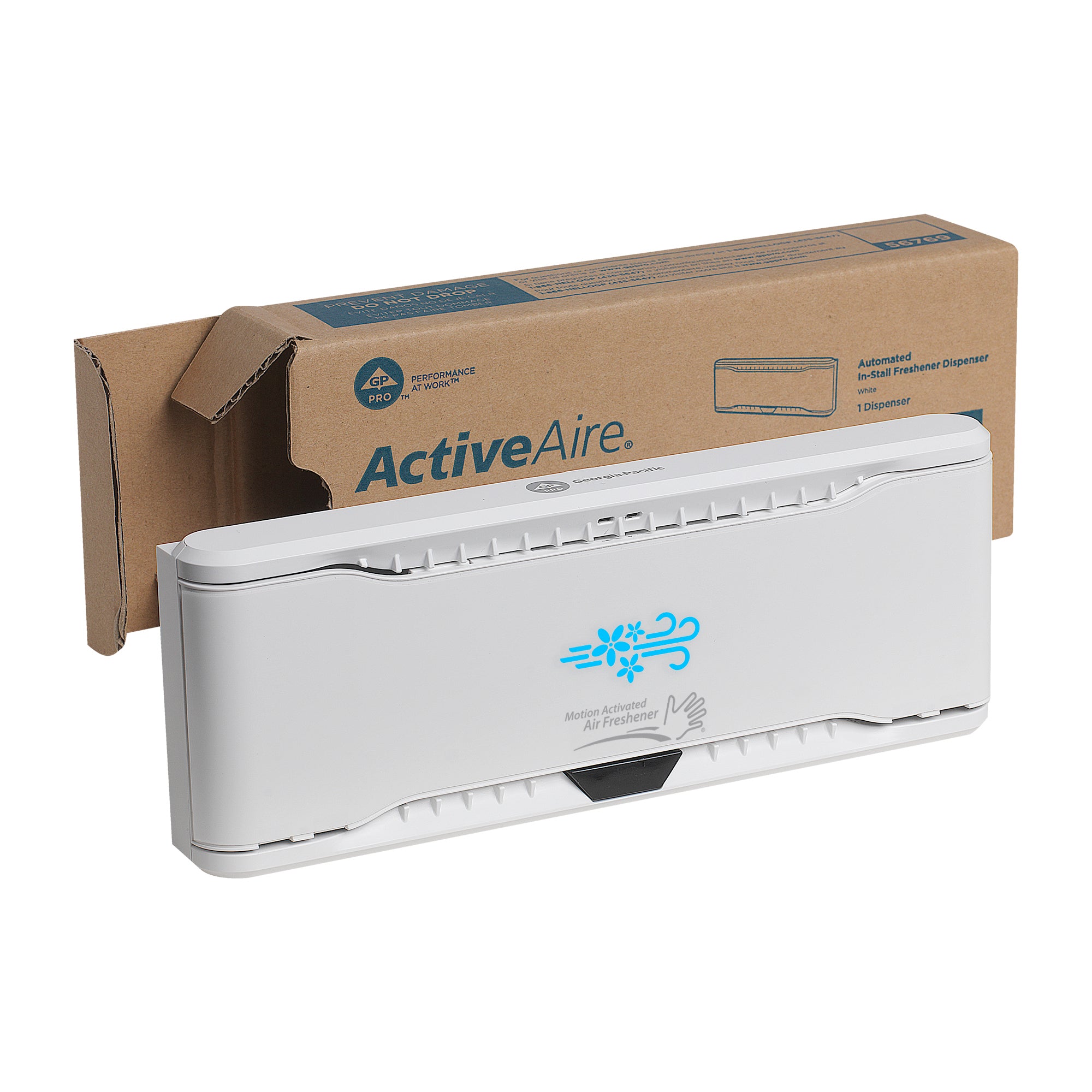 מתקן מטהר אוטומטי לתא מהמותג ACTIVEAIRE® מבית GP PRO (ג'ורג'יה פסיפיק), לבן, מתקן אחד