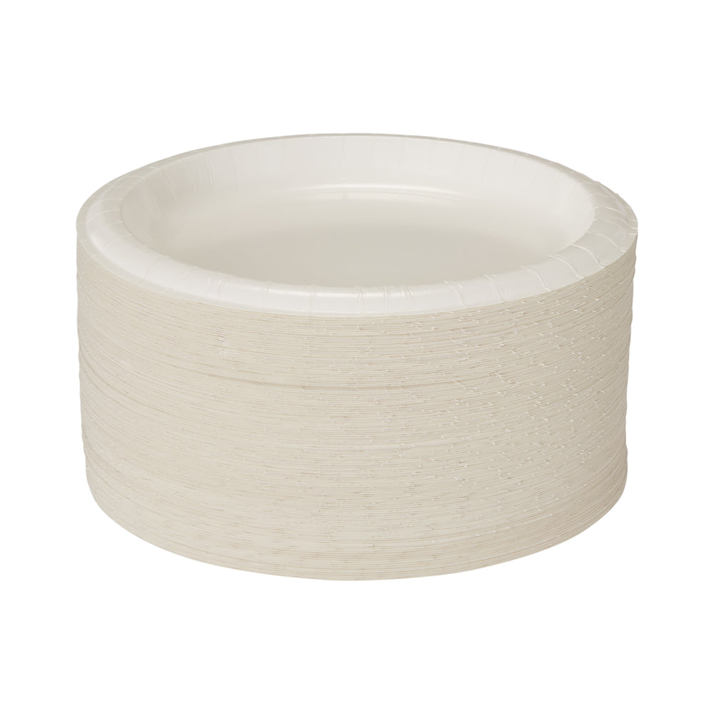 צלחות נייר (IN 8 1/2) מסדרת DIXIE BASIC® מבית GP PRO (ג'ורג'יה פסיפיק), לבן, (4 חבילות של 125 צלחות סהכ 500 צלחות)