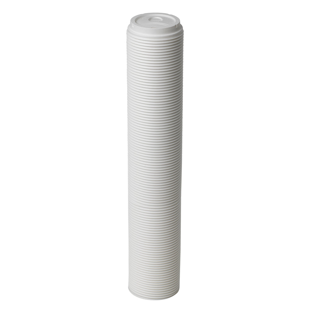 מכסי כוס חמה מפלסטיק DIXIE® DOME מבית GP PRO (ג'ורג'יה פסיפיק), X-LARGE, לבן, 1,000 מכסים לכל מארז