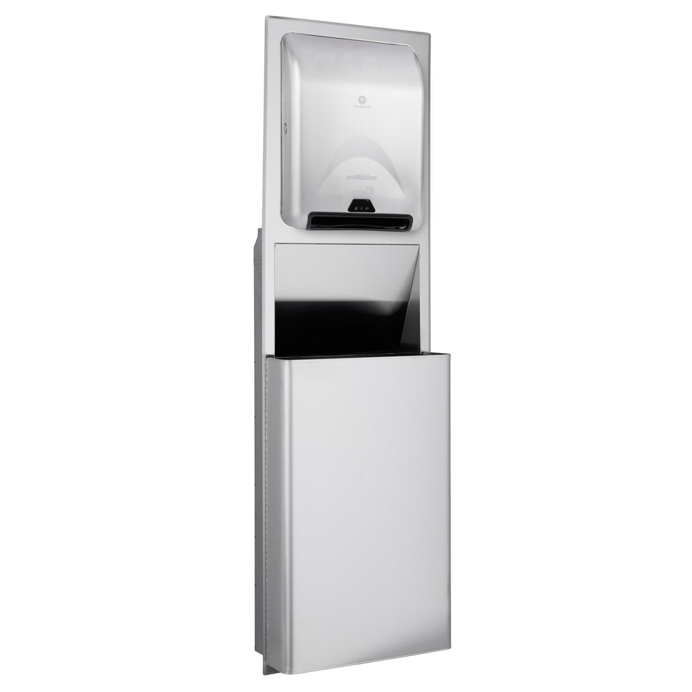 מיכל אשפה שקוע ENMOTION® לחללים בגודל 16 אינץ' מבית GP PRO (ג'ורג'יה פסיפיק), נירוסטה, כלי קיבול אחד