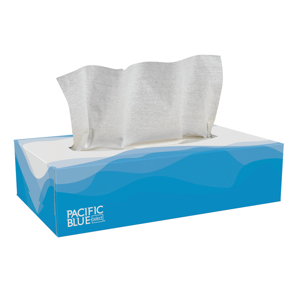 רקמת פנים דו-שכבתית PACIFIC BLUE BASIC™ מאת GP PRO (ג'ורג'יה פסיפיק), קופסה שטוחה, (30 קופסאות של 100 גליונות סהכ 3,000 גליונות)