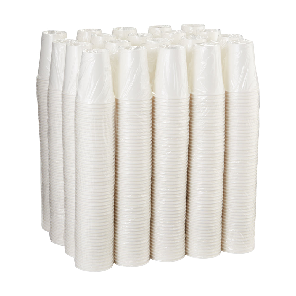 כוסות נייר חמות DIXIE® 12 OZ מבית GP PRO (ג'ורג'יה פסיפיק), מתאימות למכסים גדולים, לבן, 1,000 כוסות לכל מארז
