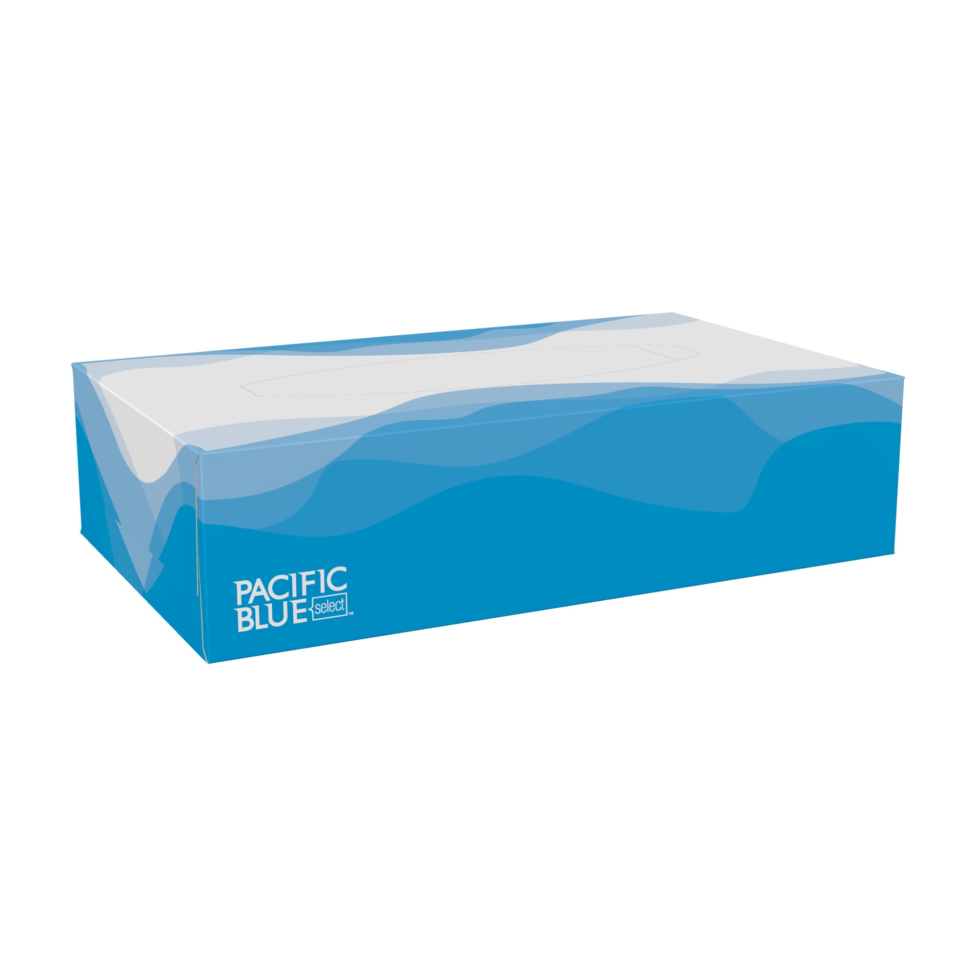 רקמת פנים דו-שכבתית PACIFIC BLUE BASIC™ מאת GP PRO (ג'ורג'יה פסיפיק), קופסה שטוחה, (30 קופסאות של 100 גליונות סהכ 3,000 גליונות)