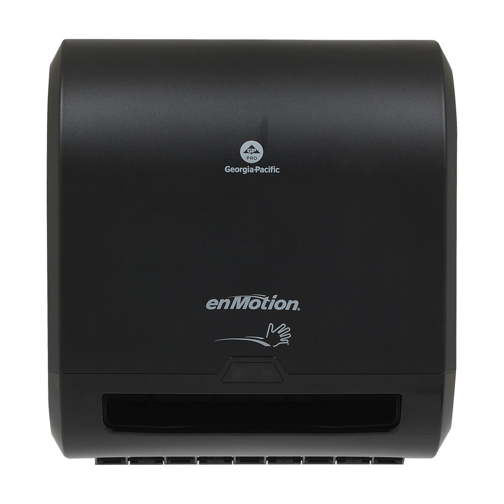 מתקן מגבות נייר אוטומטי ללא מגע בעל גליל אחד ENMOTION® IMPULS® 8 מבית GP PRO (ג'ורג'יה פסיפיק), שחור, מתקן אחד