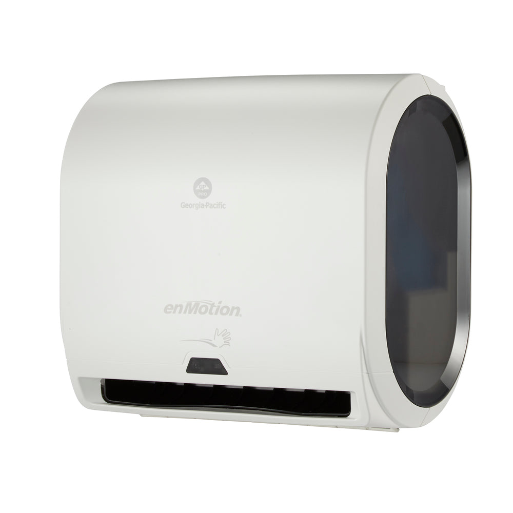 מתקן מגבות נייר אוטומטי ללא מגע עם גליל אחד ENMOTION® IMPULS® 10 מבית GP PRO (ג'ורג'יה פסיפיק), לבן, מתקן אחד