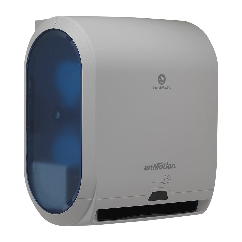 מתקן מגבות נייר אוטומטי ללא מגע 2 גלילים ENMOTION® 10 מאת GP PRO (ג'ורג'יה פסיפיק), אפור, מתקן אחד