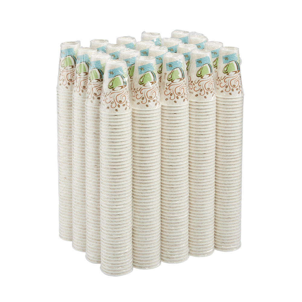 כוסות קפה חם מנייר מבודד DIXIE® PERFECTOUCH® 16OZ מבית GP PRO (ג'ורג'יה פסיפיק), מתאימות למכסים גדולים, ערפל קפה, 1,000 כוסות/מארז, ( 20 שרוולים של 50 כוסות )