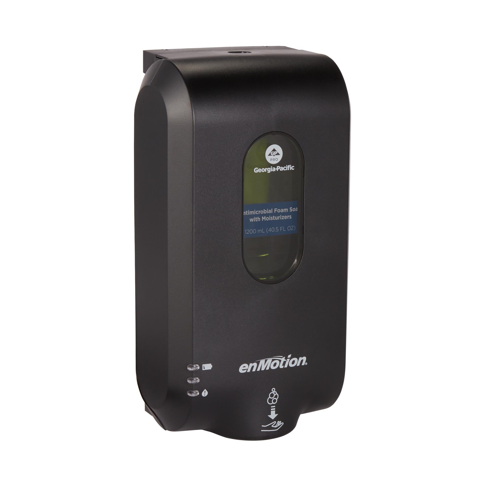מתקן סבון וחיטוי אוטומטי ללא מגע ENMOTION® GEN2 מאת GP PRO (ג'ורג'יה פסיפיק), שחור, מתקן אחד