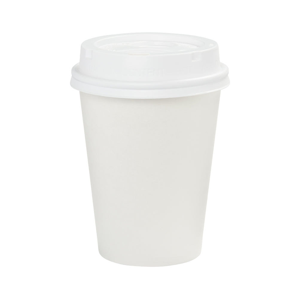 כוסות חמות מנייר DIXIE® 8 OZ מבית GP PRO (ג'ורג'יה פסיפיק), מתאימות למכסים קטנים, לבן, 1,000 כוסות לכל מארז