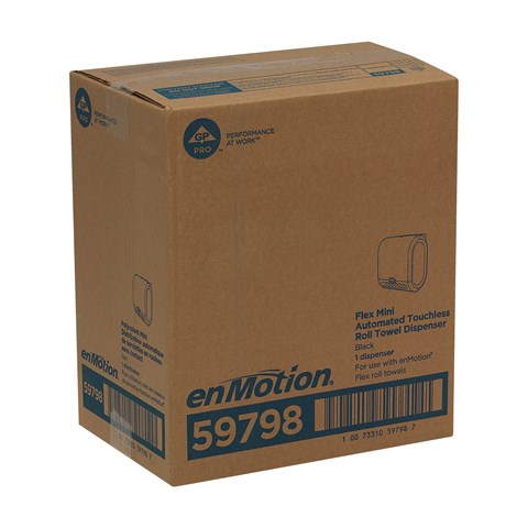 מתקן מגבות נייר אוטומטי ללא מגע ENMOTION® FLEX MINI מאת GP PRO (ג'ורג'יה פסיפיק), שחור, מתקן אחד