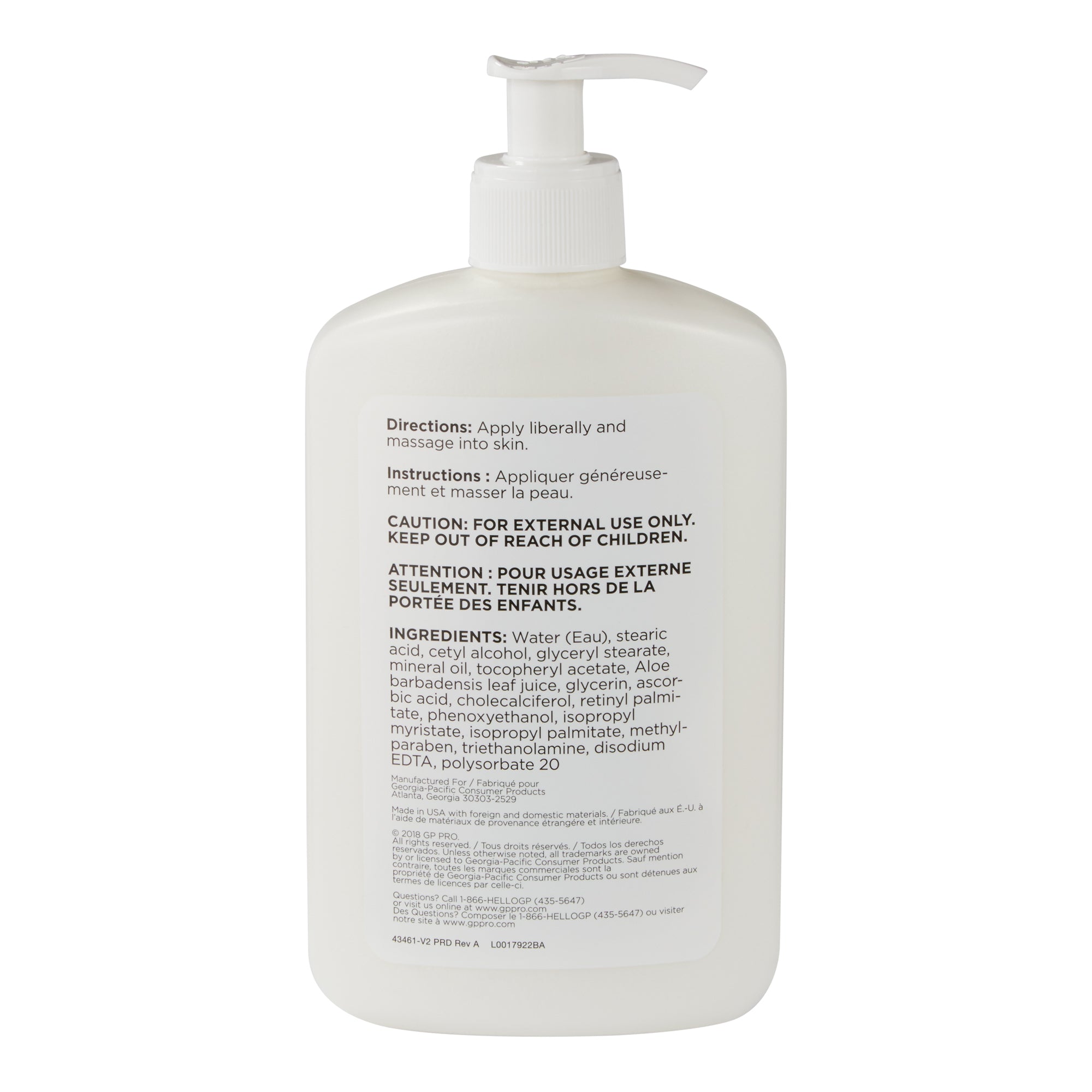 קרם לחות למשטח השיש PACIFIC BLUE BASIC™ מבית GP PRO (ג'ורג'יה פסיפיק), ללא ריח, (6 בקבוקים של 443 mL סהכ 2,658 mL)