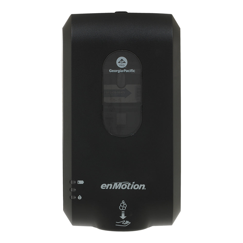מתקן סבון וחיטוי אוטומטי ללא מגע ENMOTION® GEN2 מאת GP PRO (ג'ורג'יה פסיפיק), שחור, מתקן אחד