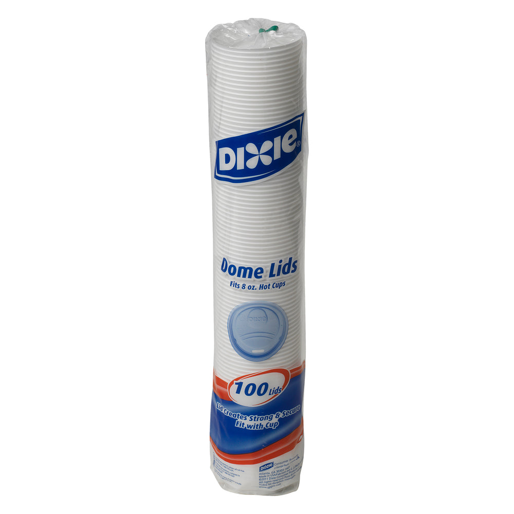 מכסי כוס חמה מפלסטיק DIXIE® DOME מבית GP PRO (ג'ורג'יה פסיפיק), קטנים, לבנים, 1,000 מכסים לכל מארז